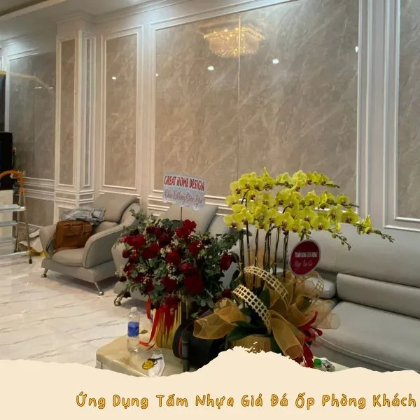 Ứng Dụng Ốp PVC Giả Đá Cho Phòng Khách Tại Thủ Đức TPHCM