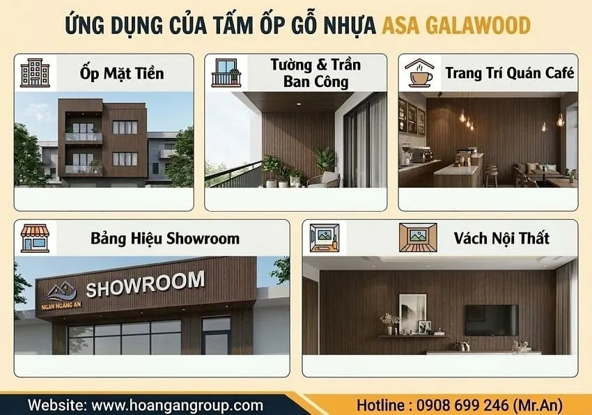 Ứng Dụng Của Tấm Ốp Gỗ Nhựa ASA Galawood