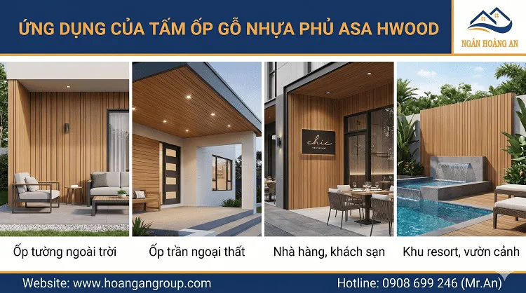 Ứng Dụng Của Tấm Ốp Gỗ Nhựa Phủ ASA Hwood HW120W12ASA Ứng Dụng Của Tấm Ốp Gỗ Nhựa Phủ ASA Hwood HW120W12ASA