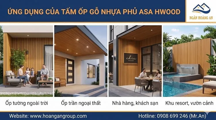 Ứng Dụng Của Tấm Ốp Gỗ Nhựa Phủ ASA Hwood HW120W12ASA Ứng Dụng Của Tấm Ốp Gỗ Nhựa Phủ ASA Hwood HW120W12ASA