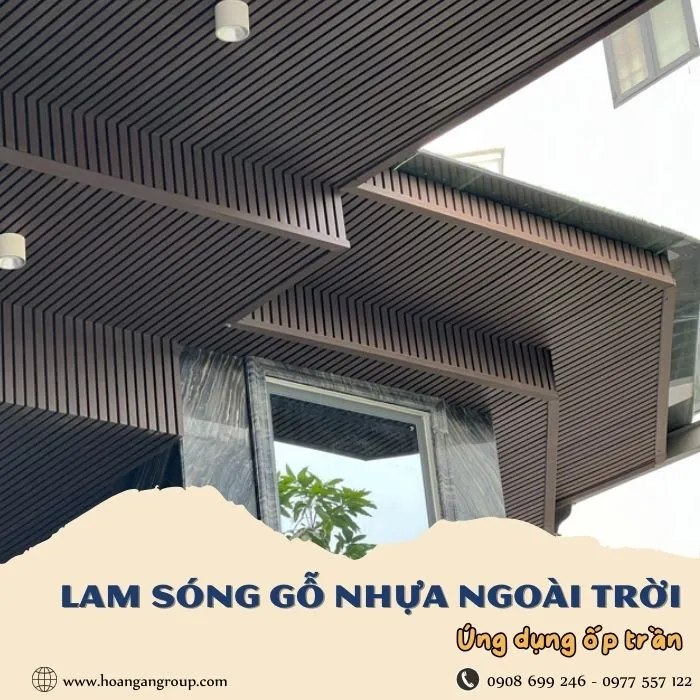 Ứng Dụng Tấm Ốp Lam Sóng Gỗ Nhựa Để Ốp Trần Tại Bình Tân TPHCM
