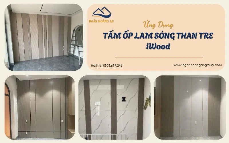Ứng Dụng Tấm Ốp Lam Sóng Than Tre iWood