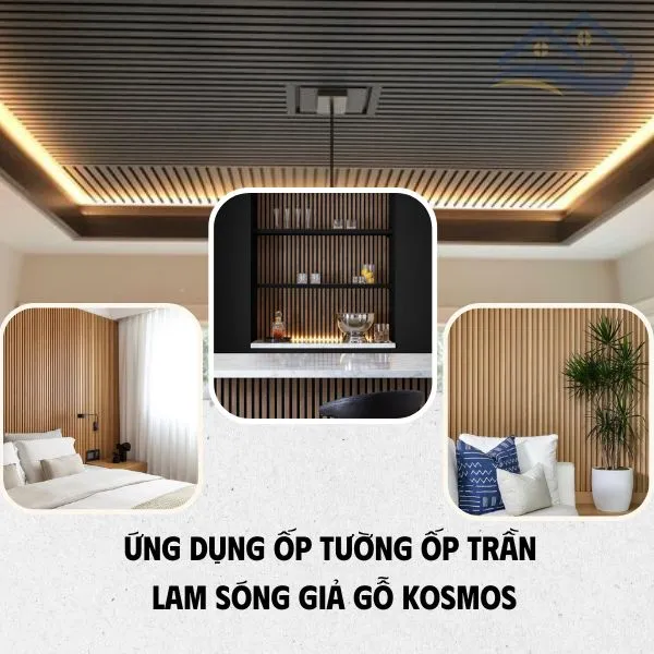 Tấm Ốp Lam Sóng Giả Gỗ Kosmos Ứng Dụng