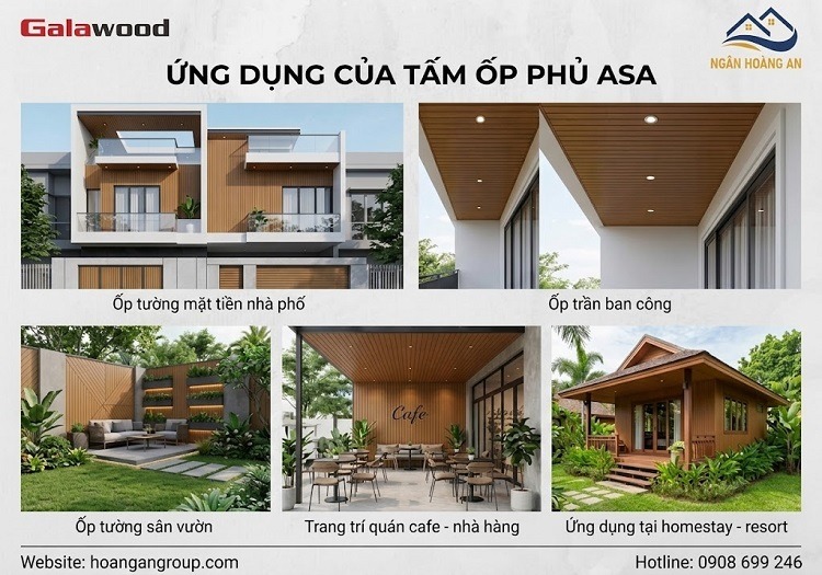 Ứng dụng Tấm phủ ASA Galawood