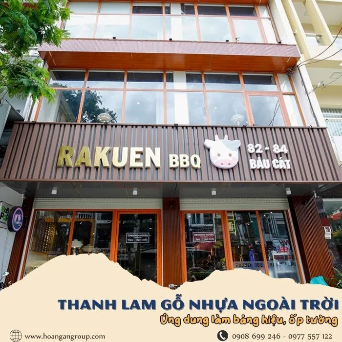 Thanh Lam Gỗ Nhựa Ngoài Trời Ứng Dụng Làm Bảng Hiệu