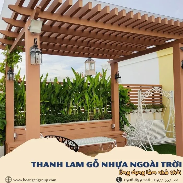 Thanh Lam Gỗ Nhựa Ngoài Trời Ứng Dụng Làm Nhà Chòi 