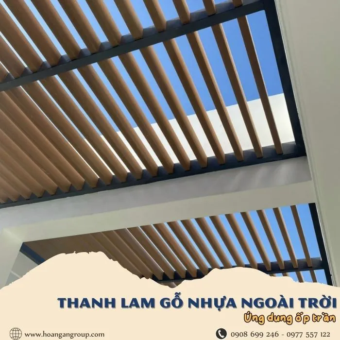 Thanh Lam Gỗ Nhựa Ngoài Trời Ứng Dụng Ốp Trần