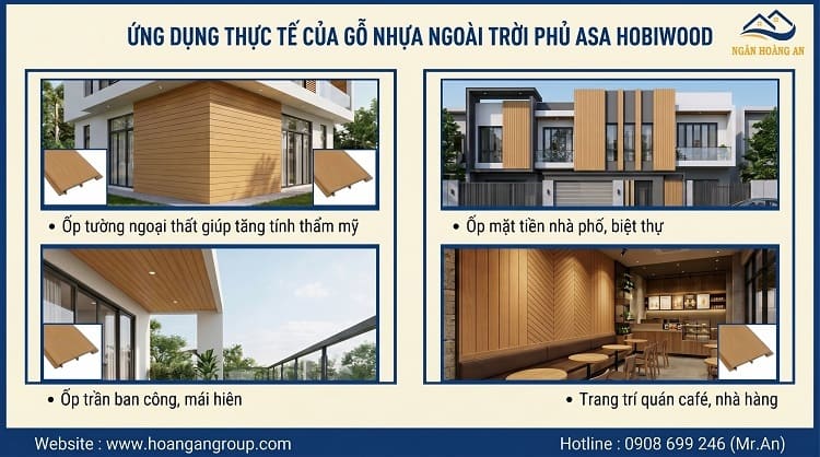 ỨNG DỤNG THỰC TẾ CỦA GỖ NHỰA NGOÀI TRỜI PHỦ ASA HOBIWOOD