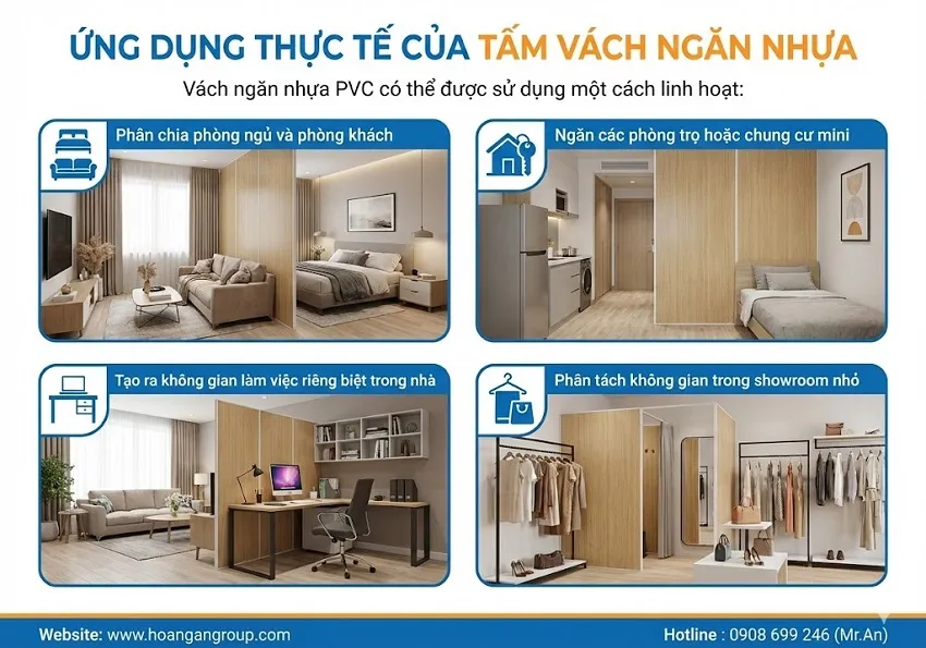 Ứng Dụng Thực Tế Của Tấm Vách Ngăn Nhựa
