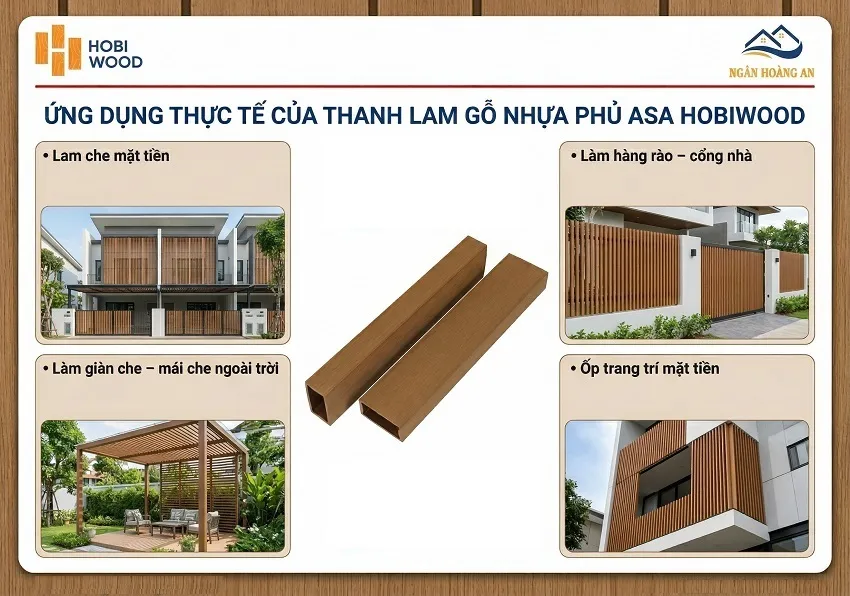 Ứng Dụng Thực Tế Thanh Lam Gỗ Nhựa Ngoài Trời Phủ ASA Ứng Dụng Thực Tế Thanh Lam Gỗ Nhựa Ngoài Trời Phủ ASA