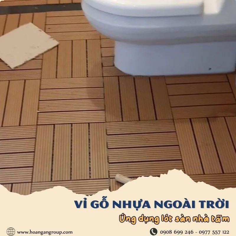 Vỉ Gỗ Nhựa Ngoài Trời Ứng Dụng Lót Nhà Tắm