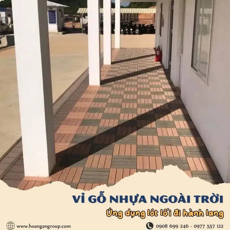 Ứng Dụng Vỉ Gỗ Nhựa Trang Trí Cho Lối Đi Hành Lang
