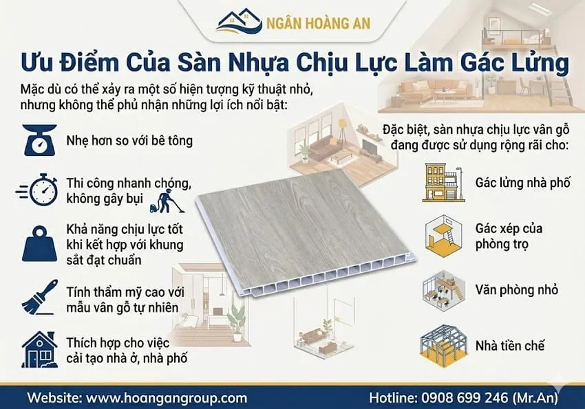 Ưu Điểm Của Sàn Nhựa Chịu Lực Làm Gác Lửng