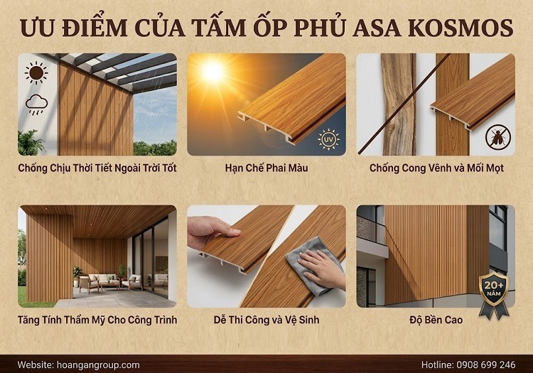 Ưu Điểm Của Tấm Ốp Phủ ASA Kosmos