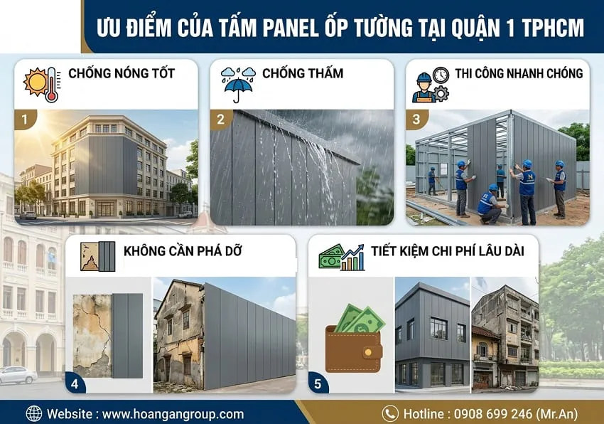 Ưu Điểm Của Tấm Panel Ốp Tường Tại Quận 1 TPHCM