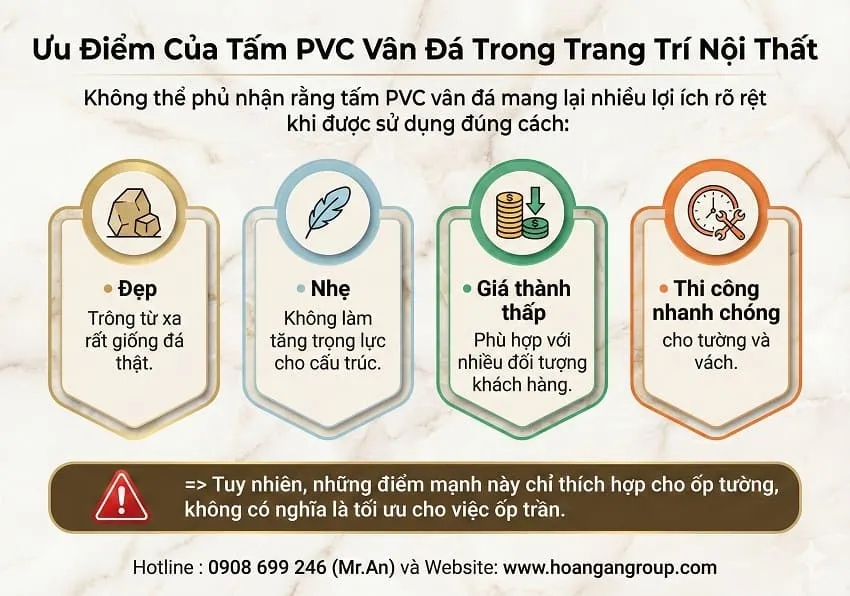 Ưu Điểm Của Tấm PVC Vân Đá Trong Trang Trí Nội Thất Ưu Điểm Của Tấm PVC Vân Đá Trong Trang Trí Nội Thất