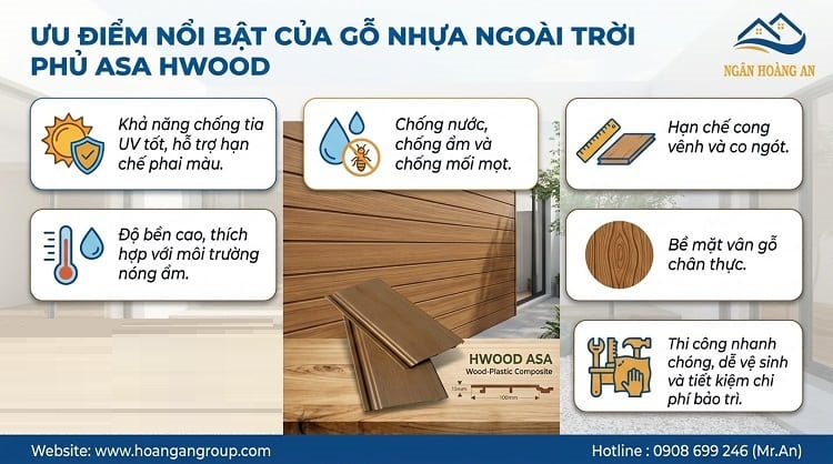 Ưu Điểm Nổi Bật Của Gỗ Nhựa Ngoài Trời Phủ ASA Hwood
