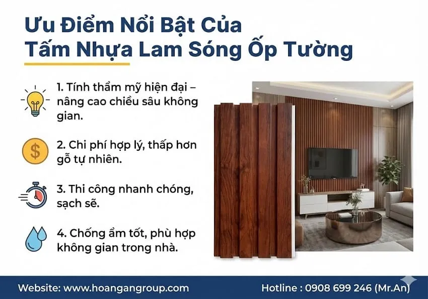 Ưu Điểm Nổi Bật Của Tấm Nhựa Lam Sóng Ốp Tường
