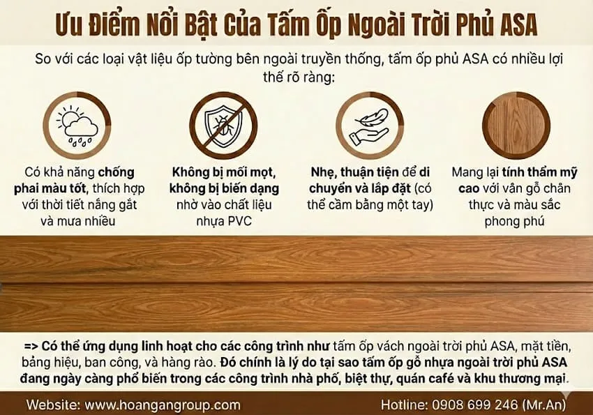 Ưu Điểm Nổi Bật Của Tấm Ốp Ngoài Trời Phủ ASA