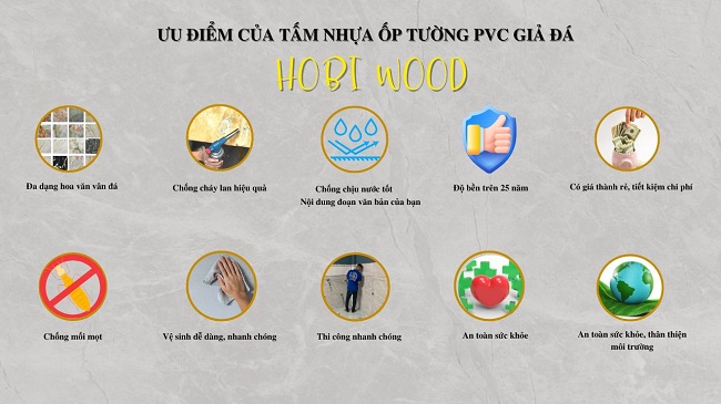 Ưu Điểm Nổi Bật Của PVC Giả Đá Hobi Wood