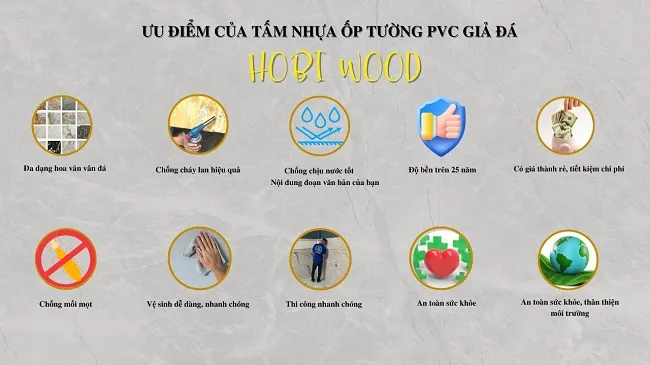 Ưu Điểm Nổi Bật Của PVC Giả Đá Hobi Wood