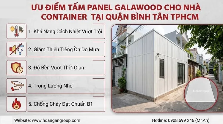 Ưu Điểm Tấm Panel Galawood Cho Nhà Container Tại Quận Bình Tân TPHCM