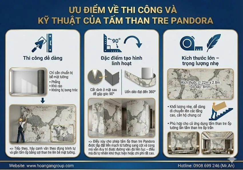 Ưu Điểm Về Thi Công Và Kỹ Thuật Của Tấm Than Tre Pandora Ưu Điểm Về Thi Công Và Kỹ Thuật Của Tấm Than Tre Pandora