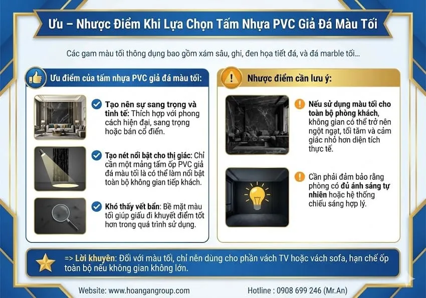 Ưu – Nhược Điểm Khi Lựa Chọn Tấm Nhựa PVC Giả Đá Màu Tối Ưu – Nhược Điểm Khi Lựa Chọn Tấm Nhựa PVC Giả Đá Màu Tối