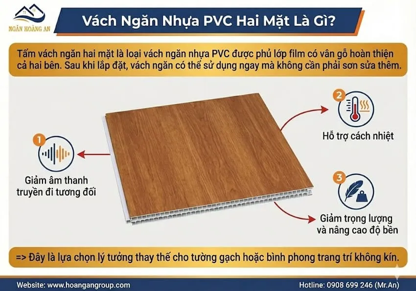 Vách Ngăn Nhựa PVC Hai Mặt Là Gì?