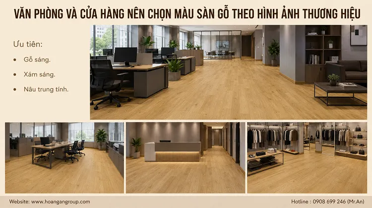 Văn Phòng Và Cửa Hàng Nên Chọn Màu Sàn Gỗ Theo Hình Ảnh Thương Hiệu