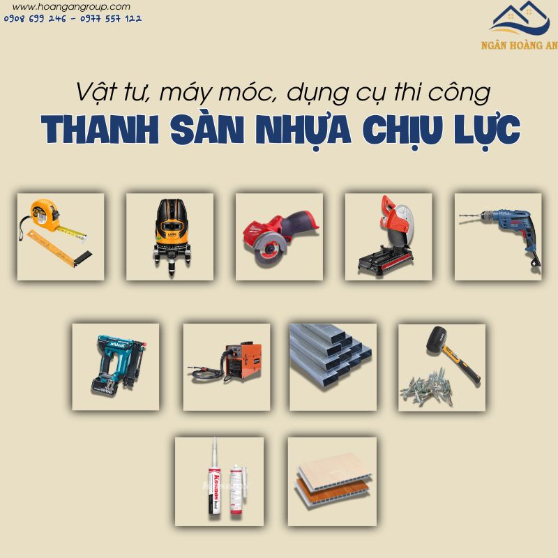 Chuẩn Bị Máy Móc, Vật Tư Trước Khi Thi Công Sàn Nhựa Chịu Lực