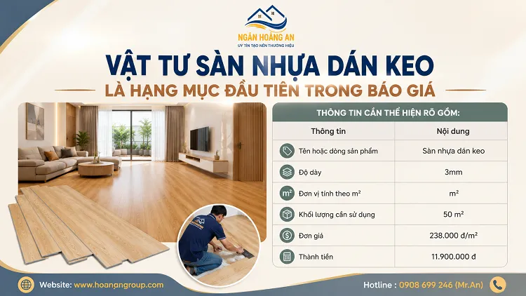 Vật Tư Sàn Nhựa Dán Keo Là Hạng Mục Đầu Tiên Trong Báo Giá Vật Tư Sàn Nhựa Dán Keo Là Hạng Mục Đầu Tiên Trong Báo Giá
