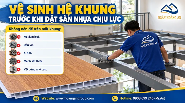 Vệ Sinh Hệ Khung Trước Khi Đặt Sàn Nhựa Chịu Lực Vệ Sinh Hệ Khung Trước Khi Đặt Sàn Nhựa Chịu Lực