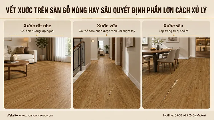 Vết Xước Trên Sàn Gỗ Nông Hay Sâu Quyết Định Phần Lớn Cách Xử Lý