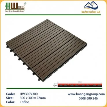 Vỉ Gỗ Nhựa Ngoài Trời Hwood HW300V300 Coffee