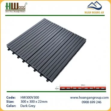 Vỉ Gỗ Nhựa Ngoài Trời Hwood HW300V300 Dark Grey