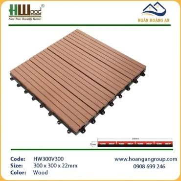 Vỉ Gỗ Nhựa Ngoài Trời Hwood HW300V300 Wood