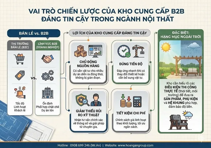 Vì Sao Kho Cung Cấp Vật Tư Đóng Vai Trò Quyết Định Với Doanh Nghiệp Nội Thất?