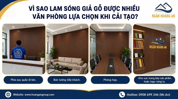 Vì Sao Lam Sóng Giả Gỗ Được Nhiều Văn Phòng Lựa Chọn Khi Cải Tạo?