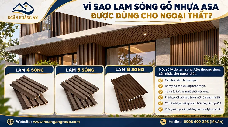 Vì Sao Lam Sóng Gỗ Nhựa ASA Được Dùng Cho Ngoại Thất?