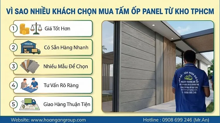 Vì Sao Nhiều Khách Chọn Mua Tấm Ốp Panel Từ Kho TPHCM Vì Sao Nhiều Khách Chọn Mua Tấm Ốp Panel Từ Kho TPHCM