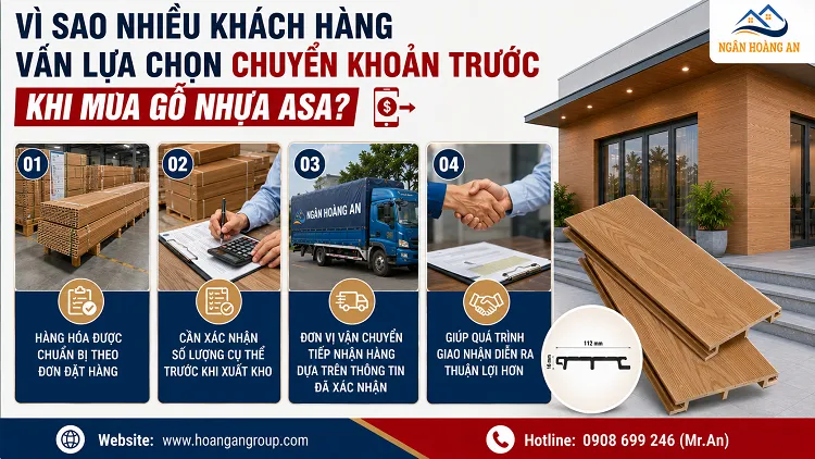 Vì Sao Nhiều Khách Hàng Vẫn Lựa Chọn Chuyển Khoản Trước Khi Mua Gỗ Nhựa ASA? Vì Sao Nhiều Khách Hàng Vẫn Lựa Chọn Chuyển Khoản Trước Khi Mua Gỗ Nhựa ASA?