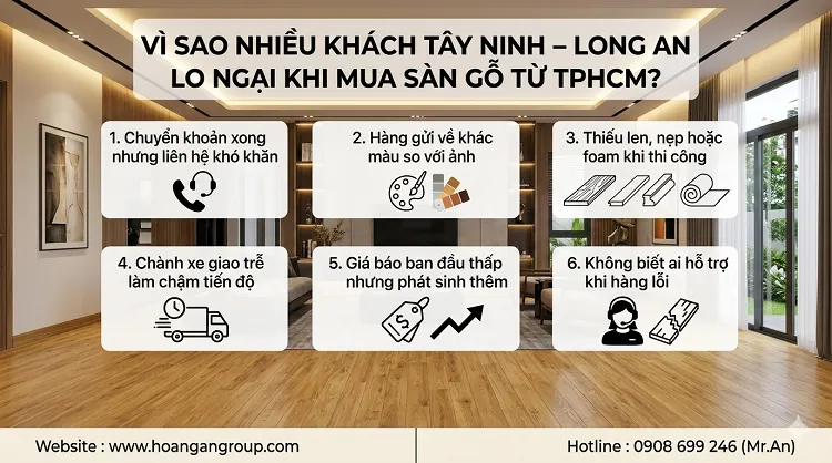 Vì Sao Nhiều Khách Tây Ninh – Long An Lo Ngại Khi Mua Sàn Gỗ Từ TPHCM? Vì Sao Nhiều Khách Tây Ninh – Long An Lo Ngại Khi Mua Sàn Gỗ Từ TPHCM?