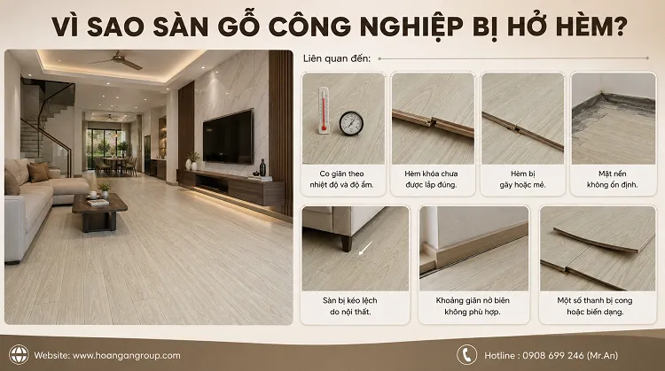 Vì Sao Sàn Gỗ Công Nghiệp Bị Hở Hèm?