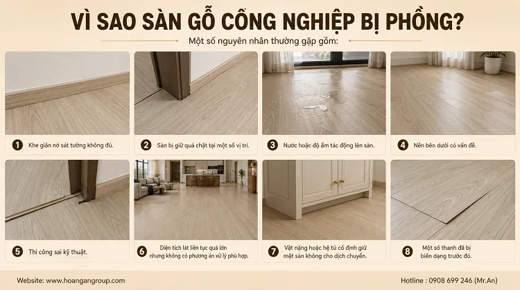 Vì Sao Sàn Gỗ Công Nghiệp Bị Phồng?