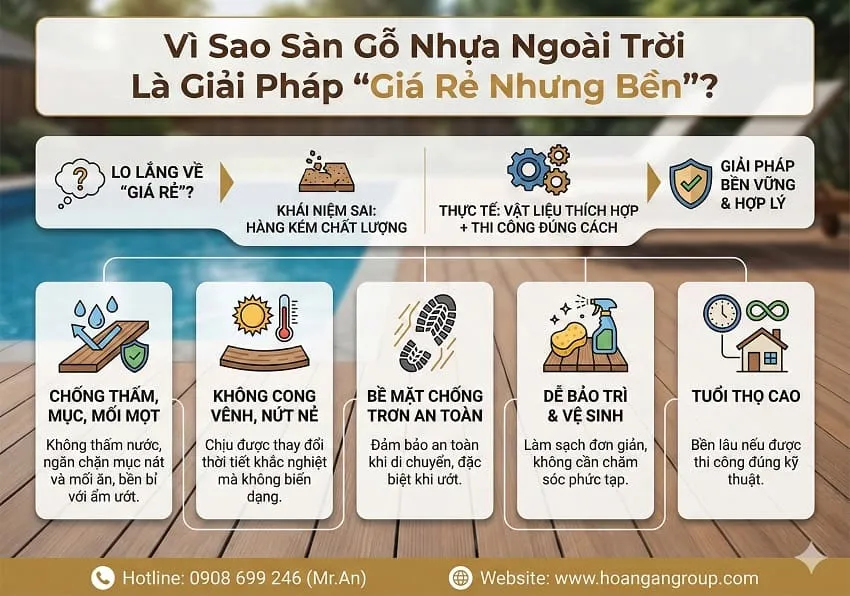Vì Sao Sàn Gỗ Nhựa Ngoài Trời Là Giải Pháp “Giá Rẻ Nhưng Bền”? Vì Sao Sàn Gỗ Nhựa Ngoài Trời Là Giải Pháp “Giá Rẻ Nhưng Bền”?