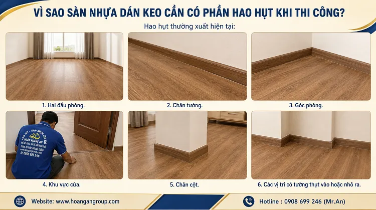 Vì Sao Sàn Nhựa Dán Keo Cần Có Phần Hao Hụt Khi Thi Công? Vì Sao Sàn Nhựa Dán Keo Cần Có Phần Hao Hụt Khi Thi Công?