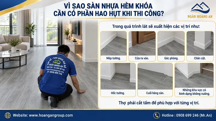 Vì Sao Sàn Nhựa Hèm Khóa Cần Có Phần Hao Hụt Khi Thi Công?
