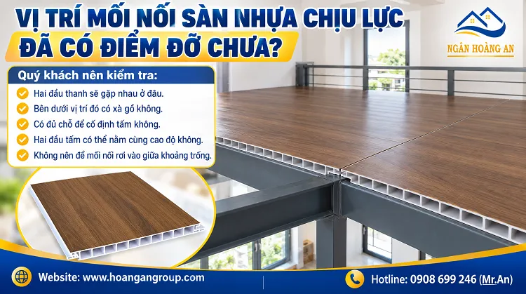 Vị Trí Mối Nối Sàn Nhựa Chịu Lực Đã Có Điểm Đỡ Chưa?