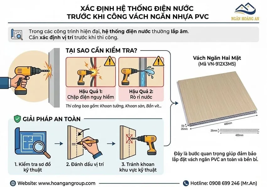 Xác Định Hệ Thống Điện Nước Trước Khi Thi Công Vách Ngăn Nhựa PVC Xác Định Hệ Thống Điện Nước Trước Khi Thi Công Vách Ngăn Nhựa PVC